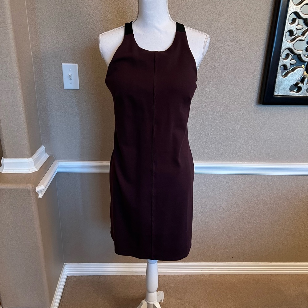 Athleta dress dark burgandy and black dress